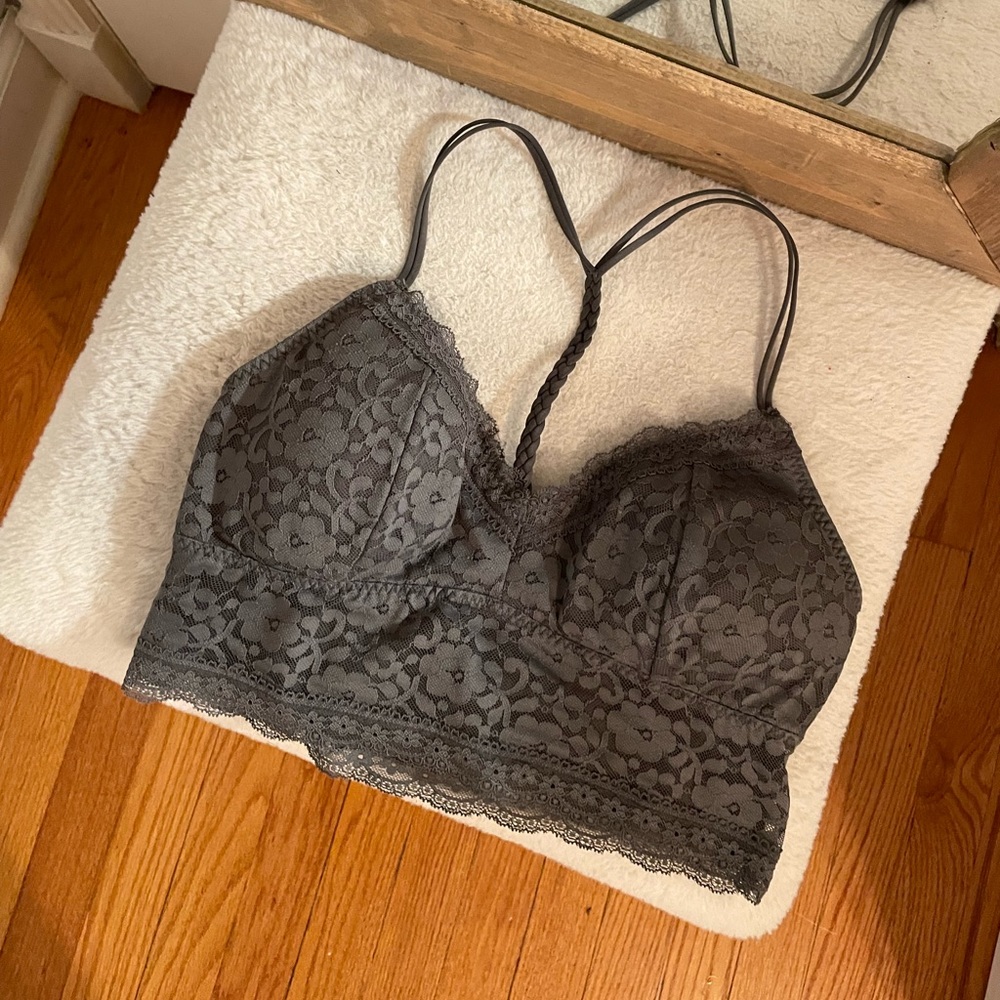 Grey gilly hicks lace bralette padded size small